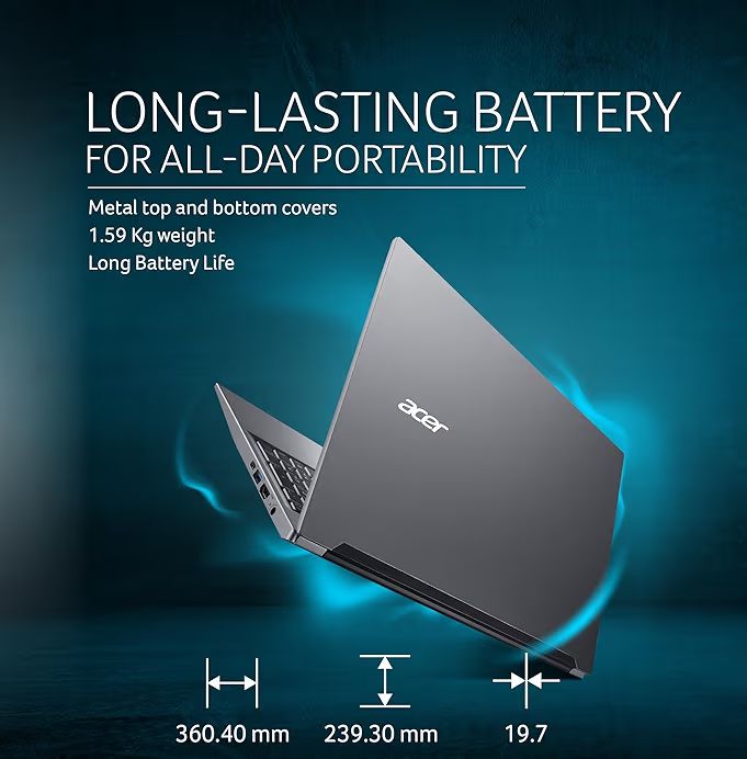 💻 Acer Aspire Lite – Ryzen 7 7730U, 16GB RAM, 512GB SSD, FHD IPS Display, Thin & Light