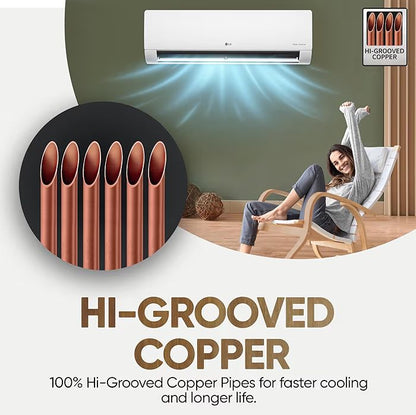 1.5 Ton 5 Star DUAL Inverter Split AC (Copper, AI Convertible 6-in-1, VIRAAT Mode, Faster Cooling & Energy Saving, 4 Way Swing, HD Filter with Anti-Virus Protection, US-Q19YNZE3, White)