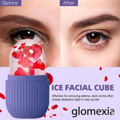 Ice Roller for Face & Skin Care – Reusable Ice Facial Cube for Puffiness, Dark Circles & Skin Tightening