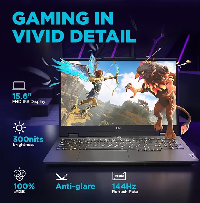 🎮 Lenovo LOQ Gaming Laptop – Ryzen 5 7235HS, RTX 4050 (6GB), 16GB RAM, 144Hz Display