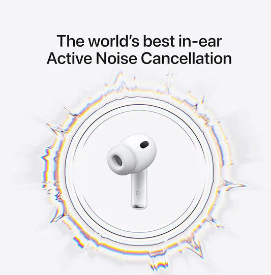 🎧 Apple AirPods Pro (3rd Gen) – ANC, Spatial Audio, Heart Rate Sensing, USB-C (White)