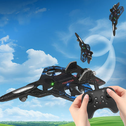 RC Fighter Jet – 360° Flip Remote Control Flying Toy with LED Lights