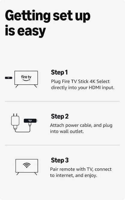 Amazon Fire TV Stick HD (newest model), Alexa Voice Remote with TV power & volume controls, full HD streaming device