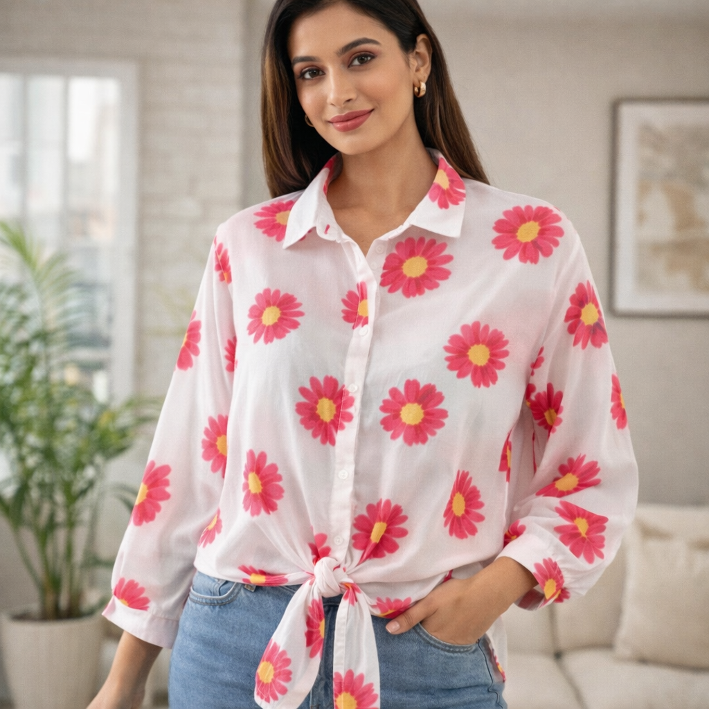 Women’s Stylish Casual Shirts Collection | Trendy Printed, Striped & Solid Tops for Daily Wear