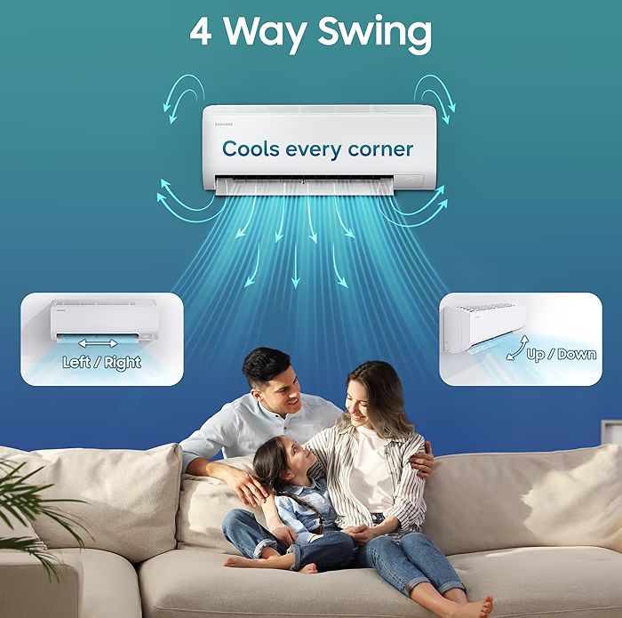 Samsung 1.5Ton 5Star,New Star rated, Bespoke AI Inverter Smart Split AC (Wifi, Energy Saving, Voice Control, Powerful Cooling, Copper, Digital Inverter,
