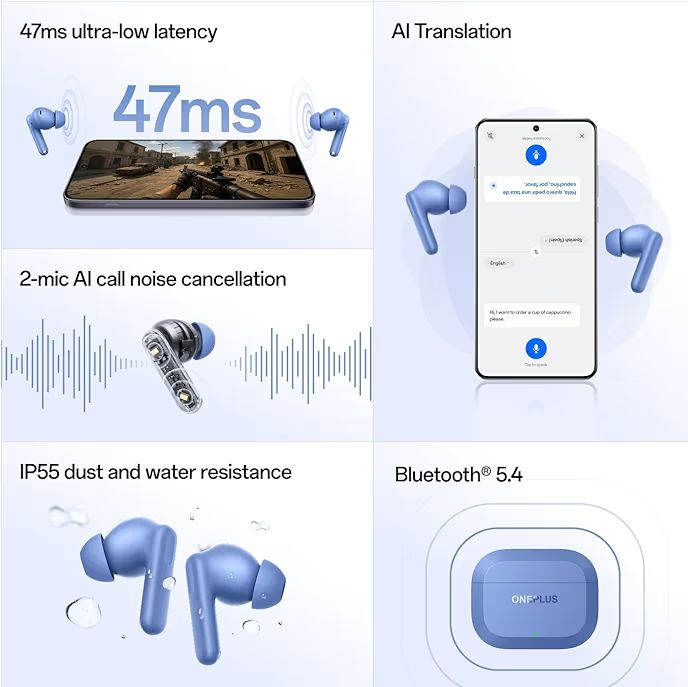 🎧 OnePlus Nord Buds 3r TWS Earbuds – 54H Battery, 3D Spatial Audio, 12.4mm Drivers