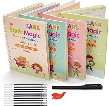 Magic Practice Copybook for Kids (3+) | Reusable Writing Book Set
