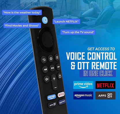 Replacement Remote Control Compatible with Amazon Fire TV Stick 3rd Generation | Alexa Voice Remote with Bluetooth & App Shortcut Keys | Firestick 3rd Gen Replacement Remote