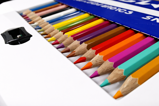 24 Shades Colour Pencils Set | Smooth Coloring Pencils with Sharpener | Kids Drawing & Art Kit