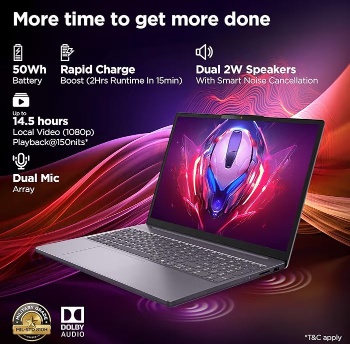 💻 Lenovo IdeaPad Slim 3 – i7 13th Gen, 16GB RAM, 512GB SSD, WUXGA IPS Display, Metal Design