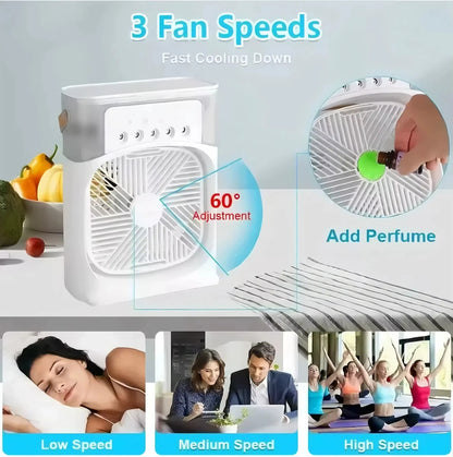 Portable Mini Air Cooler Fan with Water Spray