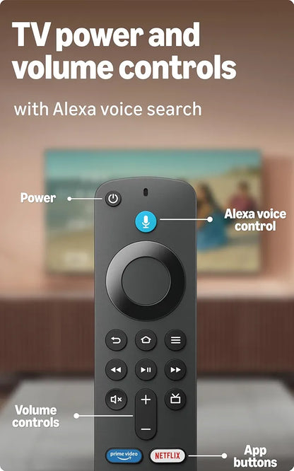 Amazon Fire TV Stick HD (newest model), Alexa Voice Remote with TV power & volume controls, full HD streaming device
