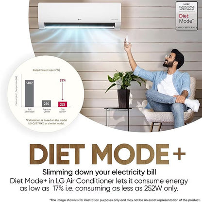 1.5 Ton 5 Star DUAL Inverter Split AC (Copper, AI Convertible 6-in-1, VIRAAT Mode, Faster Cooling & Energy Saving, 4 Way Swing, HD Filter with Anti-Virus Protection, US-Q19YNZE3, White)