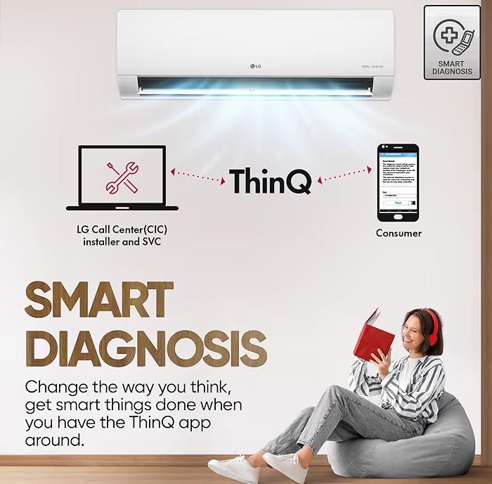1.5 Ton 5 Star DUAL Inverter Split AC (Copper, AI Convertible 6-in-1, VIRAAT Mode, Faster Cooling & Energy Saving, 4 Way Swing, HD Filter with Anti-Virus Protection, US-Q19YNZE3, White)