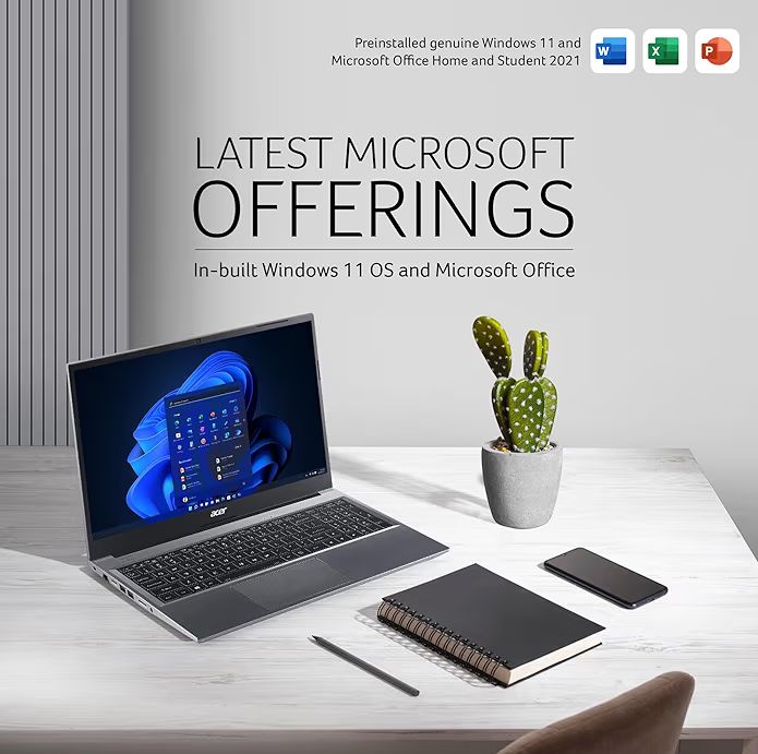 💻 Acer Aspire Lite – Ryzen 7 7730U, 16GB RAM, 512GB SSD, FHD IPS Display, Thin & Light