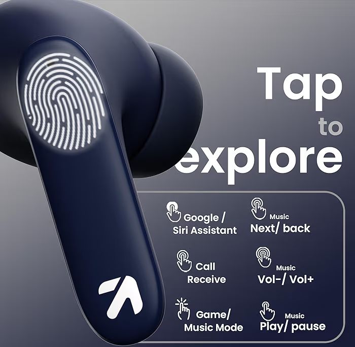 🎧 GOBOLT Z40 TWS Wireless Earbuds – 60H Playtime, ENC Mic, Low Latency Gaming, Type-C Fast Charging