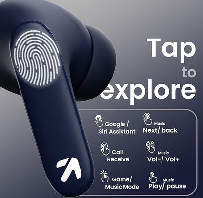 🎧 GOBOLT Z40 TWS Wireless Earbuds – 60H Playtime, ENC Mic, Low Latency Gaming, Type-C Fast Charging