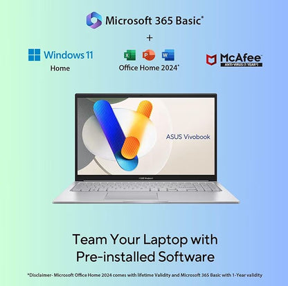 💻 ASUS Vivobook 15 – i3 13th Gen, 12GB RAM, 512GB SSD, FHD Display, Thin & Light Laptop
