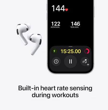 🎧 Apple AirPods Pro (3rd Gen) – ANC, Spatial Audio, Heart Rate Sensing, USB-C (White)