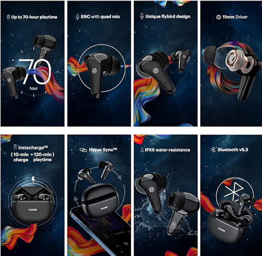 🎧 Noise Buds VS102 Plus Wireless Earbuds – 70H Playtime, Quad Mic ENC, Bluetooth v5.3