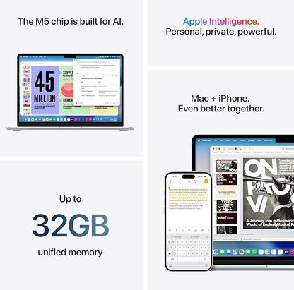 💻 Apple MacBook Air 13” (2026) – M5 Chip, 16GB RAM, 512GB SSD, Liquid Retina Display