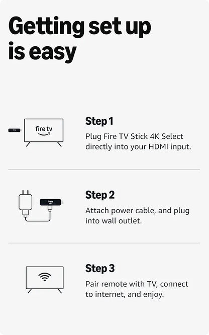 Amazon Fire TV Stick 4K Select (newest model), start streaming in 4K, Alexa voice search, stream lakhs of movies & episodes, free and live TV