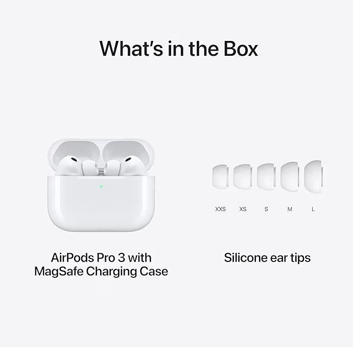 🎧 Apple AirPods Pro (3rd Gen) – ANC, Spatial Audio, Heart Rate Sensing, USB-C (White)