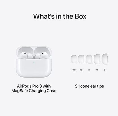 🎧 Apple AirPods Pro (3rd Gen) – ANC, Spatial Audio, Heart Rate Sensing, USB-C (White)