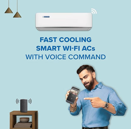 Blue Star 1.5 Ton 3 Star,New Star Rated, Wi-Fi Smart Inverter Split AC (Copper, 5 in 1 Convertible Cooling, DigiQ Hepta Sensor, Blue Fins,Turbo Cool,Blue Fins (IA318ZXUS, White)