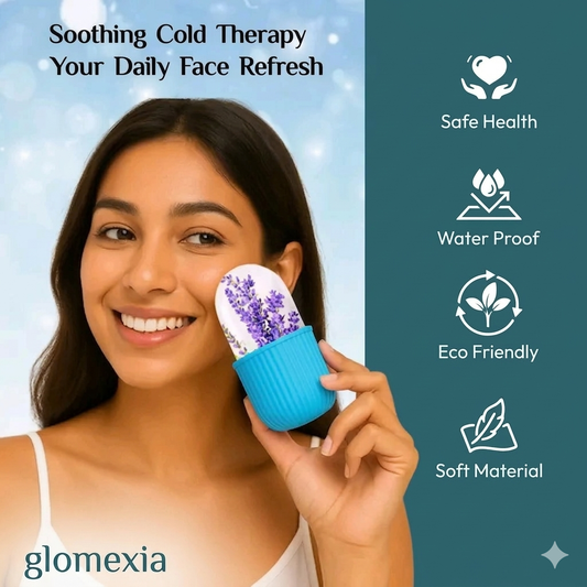 Ice Roller for Face & Skin Care – Reusable Ice Facial Cube for Puffiness, Dark Circles & Skin Tightening