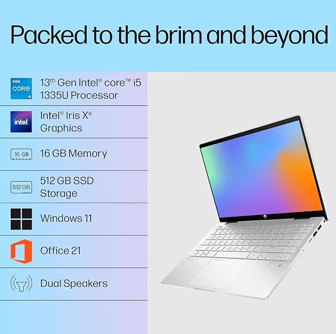 💻 HP Pavilion x360 – i5 13th Gen, 16GB RAM, 512GB SSD, Touchscreen, 2-in-1 Convertible Laptop
